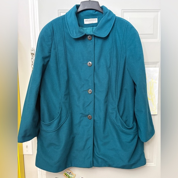 Wellington Jackets & Blazers - Vintage 60’s American Ladies Union Made Teal Peacoat